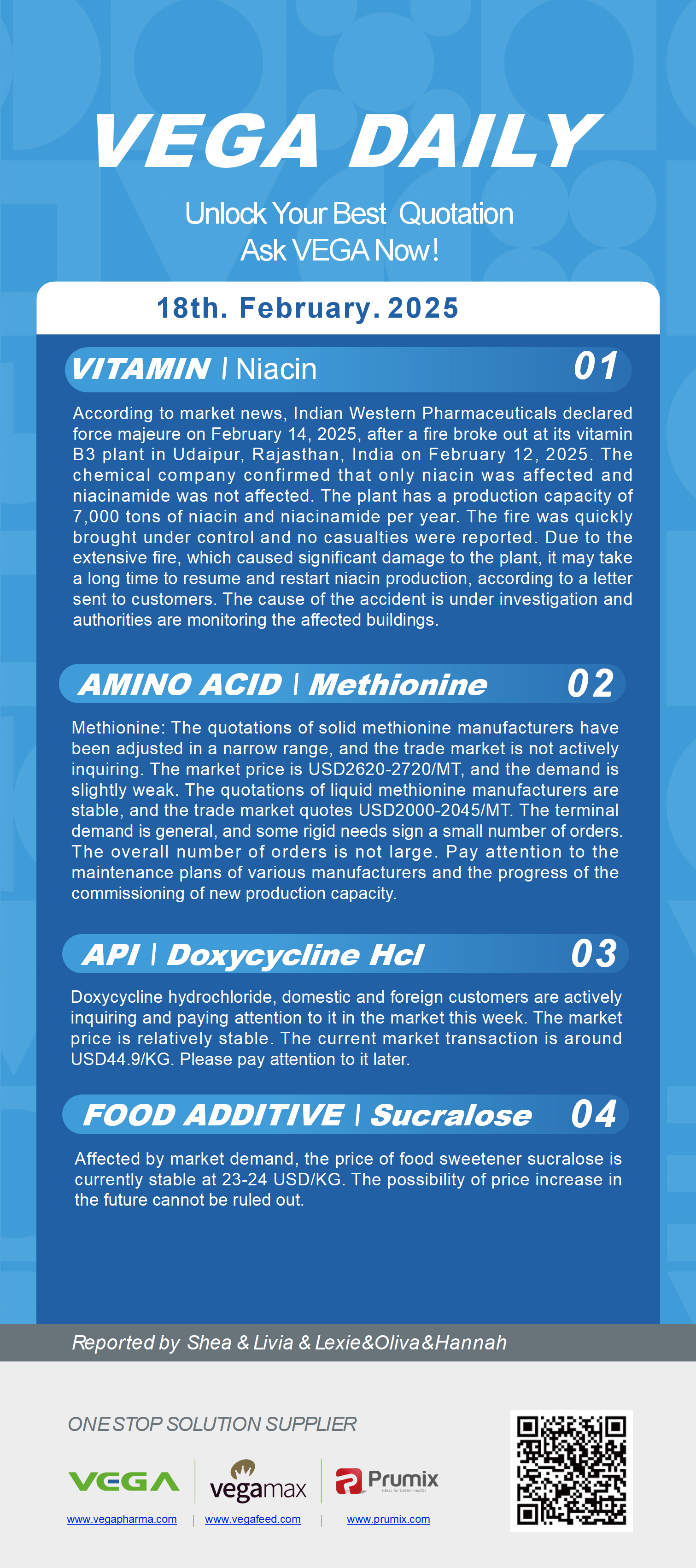 Vega Daily Dated on Feb 18th 2025 Vitamin Amino Acid APl Food Additives.png